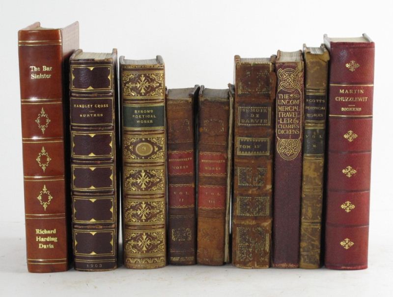 (9) Assorted Antique Leather