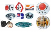 9 ASSORTED ENAMELED DE PASSILE