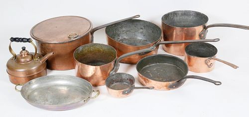 9 ASSORTED PIECES OF COPPER