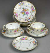 (9) Bavarian Dresden Porcelain