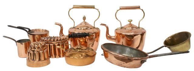 (9) BRASS & COPPER KITCHENWARE,