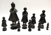 9 BRONZE BUDDHA STATUES<br>Gro