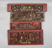 9 CHINESE GILT LACQUERED WOODE