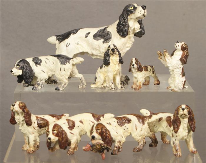 9 cold painted bronze Springer