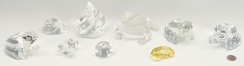 9 CRYSTAL ANIMAL OR SHELL