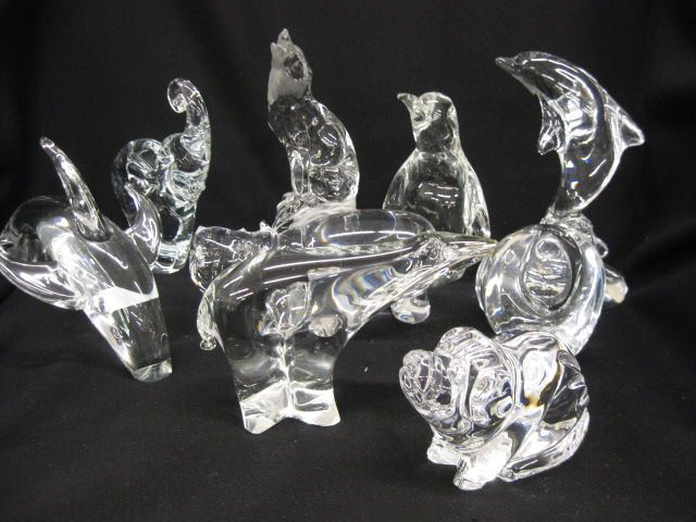 9 Crystal Animals some signed