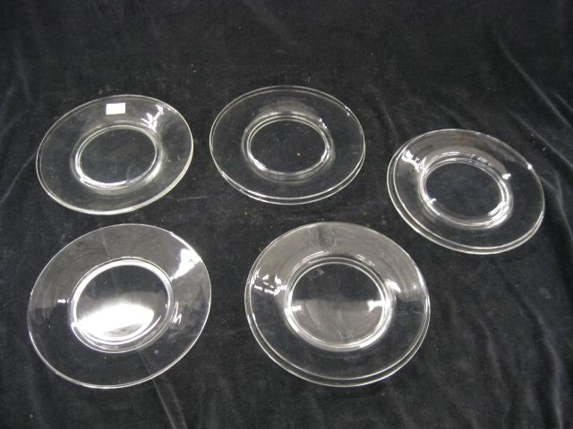 9 Crystal Salad Plates 8 3/4''