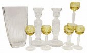 (9) CUT CRYSTAL CORDIALS, CAND