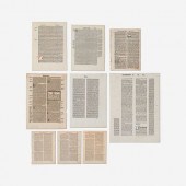 9 EARLY PRINTED LEAVES (INC. J