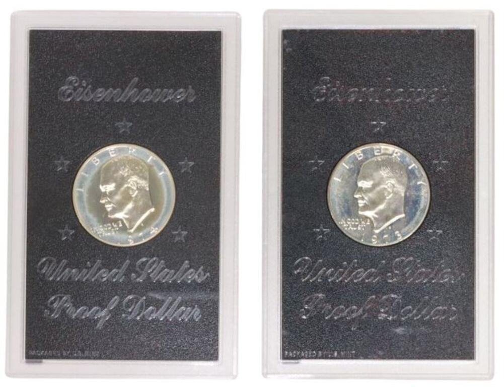 (9) EISENHOWER PROOF $1 SILVER