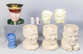 (9) Figural portrait toby jugs