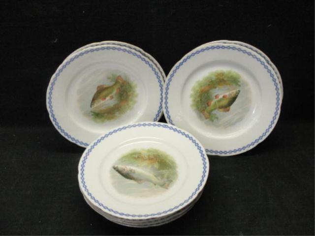 9 Fish Plates. 1 as is. From a