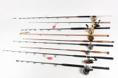9 FISHING ROD COLLECTION WITH