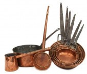(9) FRENCH COPPER KITCHEN ITEM