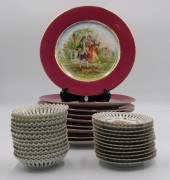 9 GERMAN PORCELAIN PLATES &12