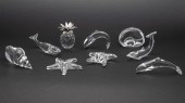 9 GLASS ANIMALS, SHELLS AND FR