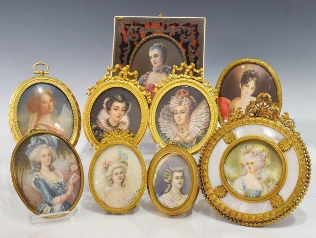 (9) GROUP OF FRAMED PORTRAIT