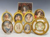 (9) GROUP OF FRAMED PORTRAIT M