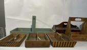 (9) GROUP OF SILVERWARE BOXES,