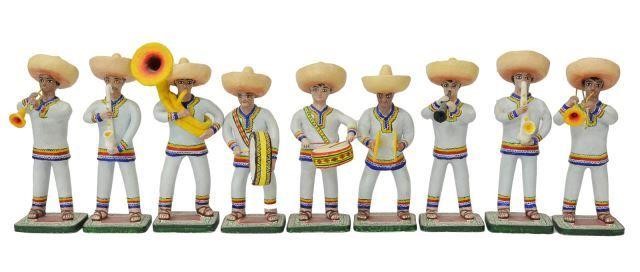 (9) HC MEXICO PAINTED POTTERY