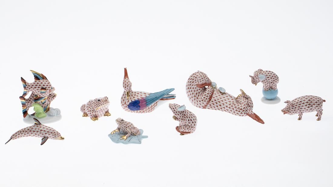 9 HEREND PORCELAIN
