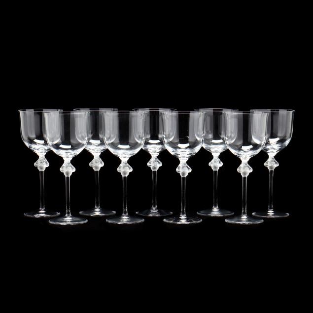 (9) LALIQUE CRYSTAL, ROXANE WATER