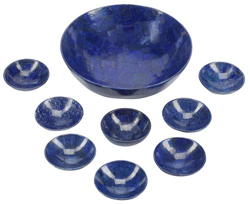 (9) LAPIS LAZULI TILED BOWL