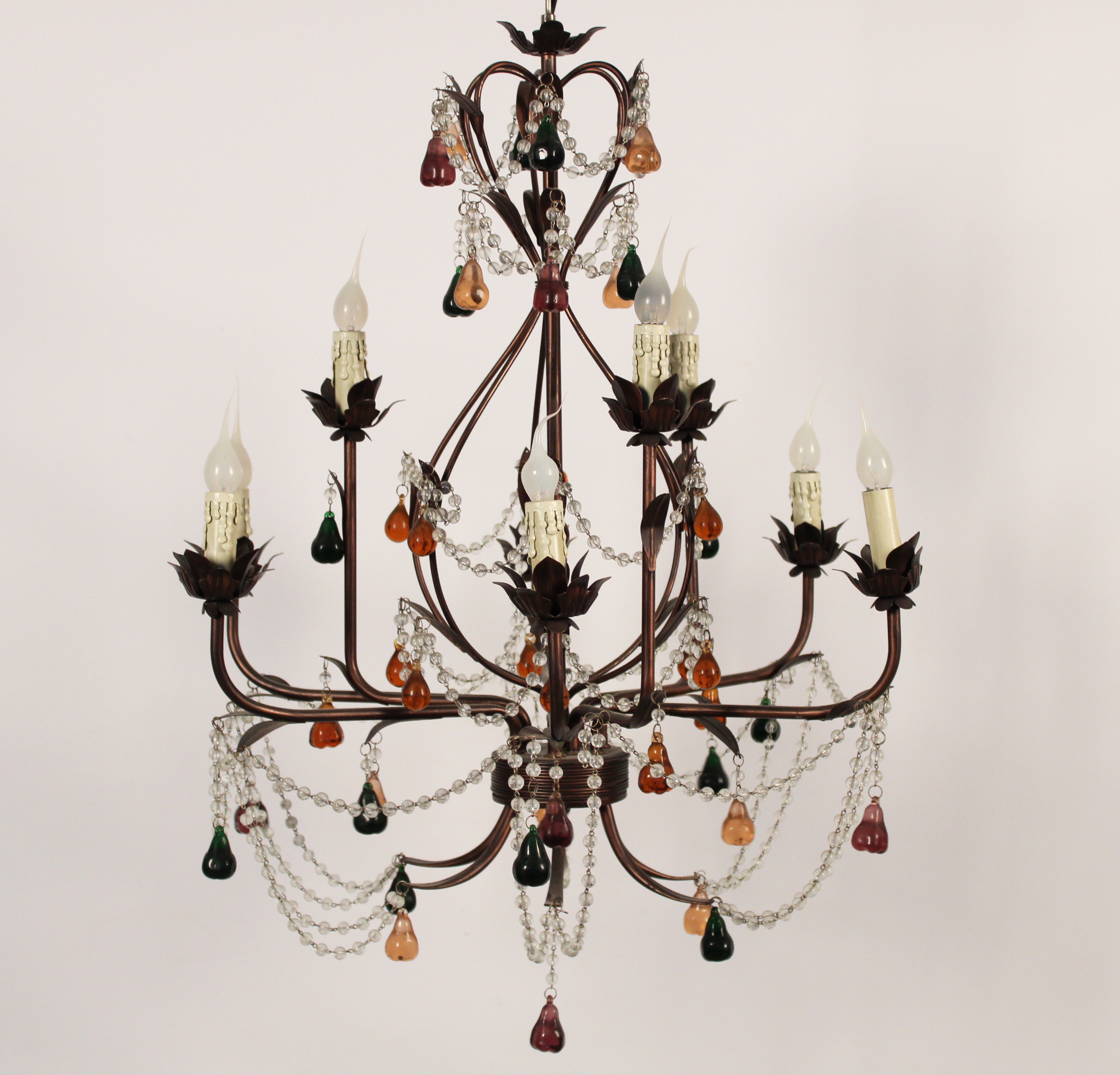 9 LIGHT VENETIAN STYLE BEADED