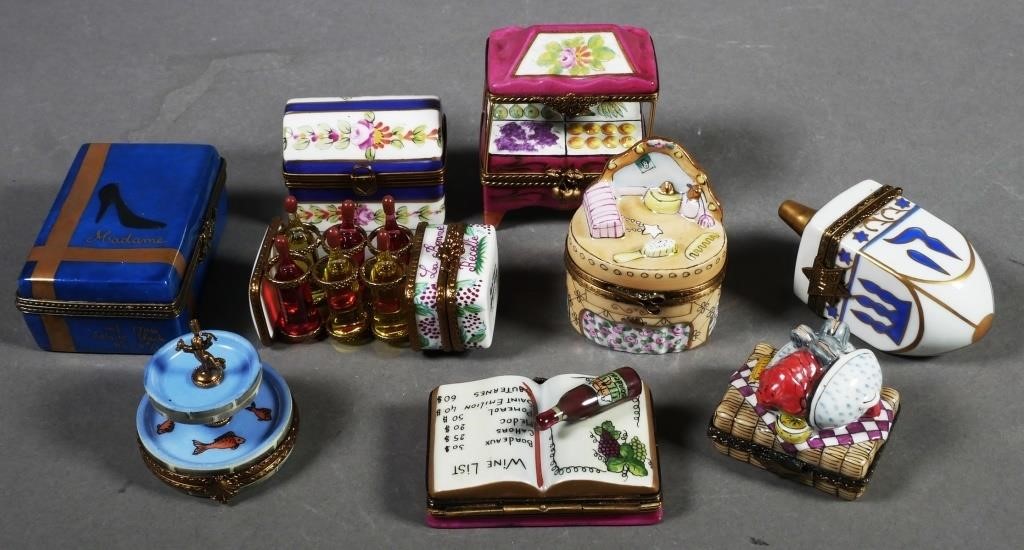 (9) LIMOGES FRANCE PORCELAIN
