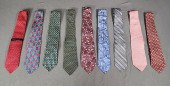 9 Men's SIlk Ties including a