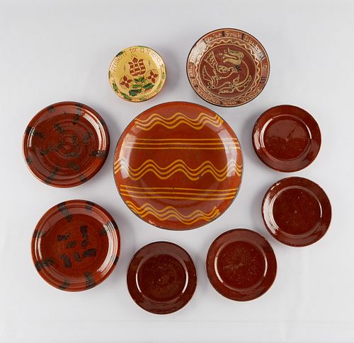 9 MODERN REDWARE STONEWARE