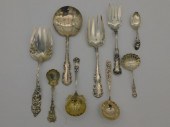 (9) ORNATE STERLING SILVER SER