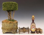 (9) PAINTED DRINKS SET & SMALL