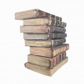 9 PAPIER MACHE FAUX BOOKS FOR