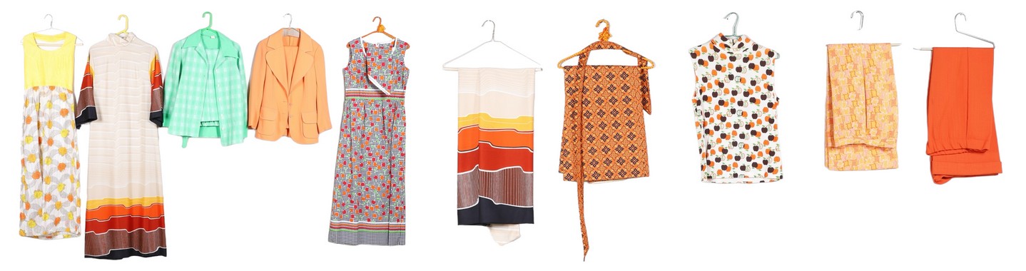 (9) Pc 60's/70's garment group to