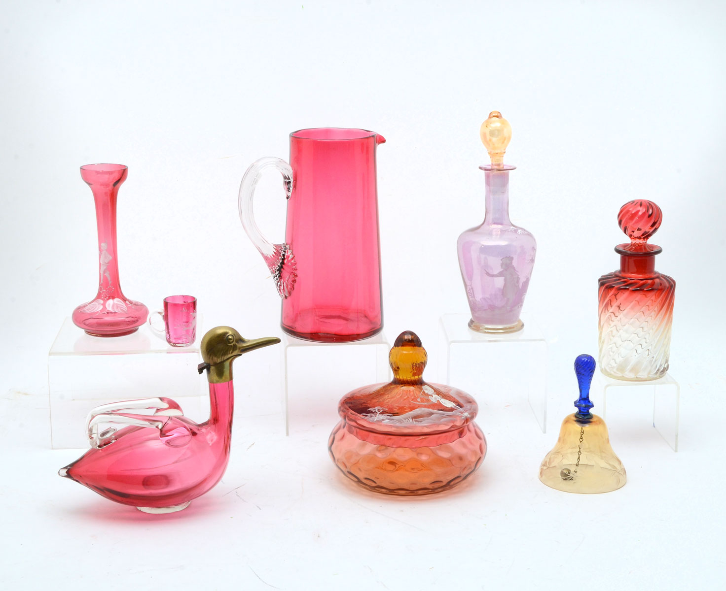 9 PC. CRANBERRY AND MARY GREGORY