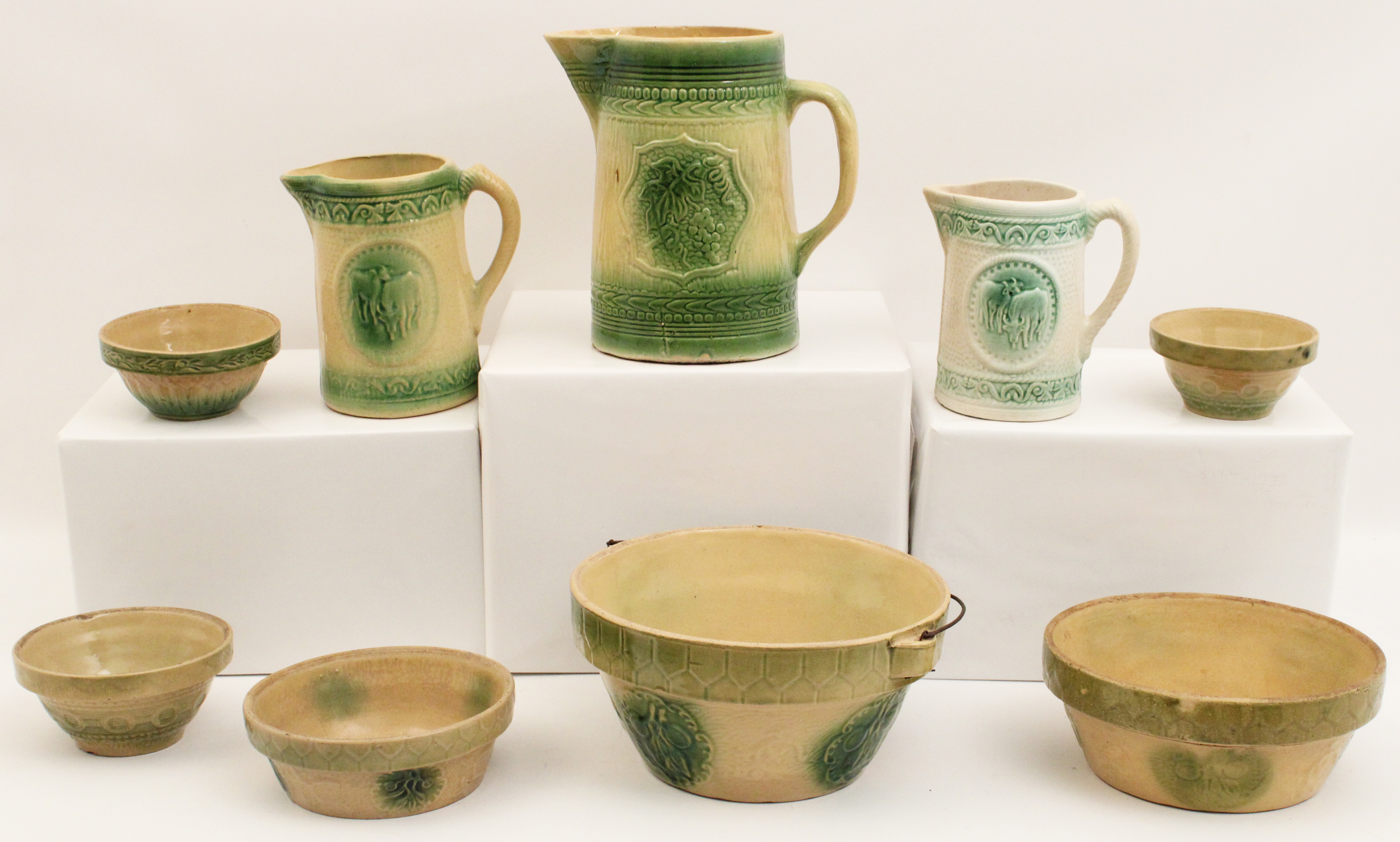 9 PC. LOT OF AMERICAN STONEWARE 9