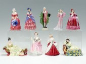 9 PC LOT ROYAL DOULTON FIGURIN