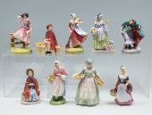 9 PC ROYAL DOULTON LADY FIGURE