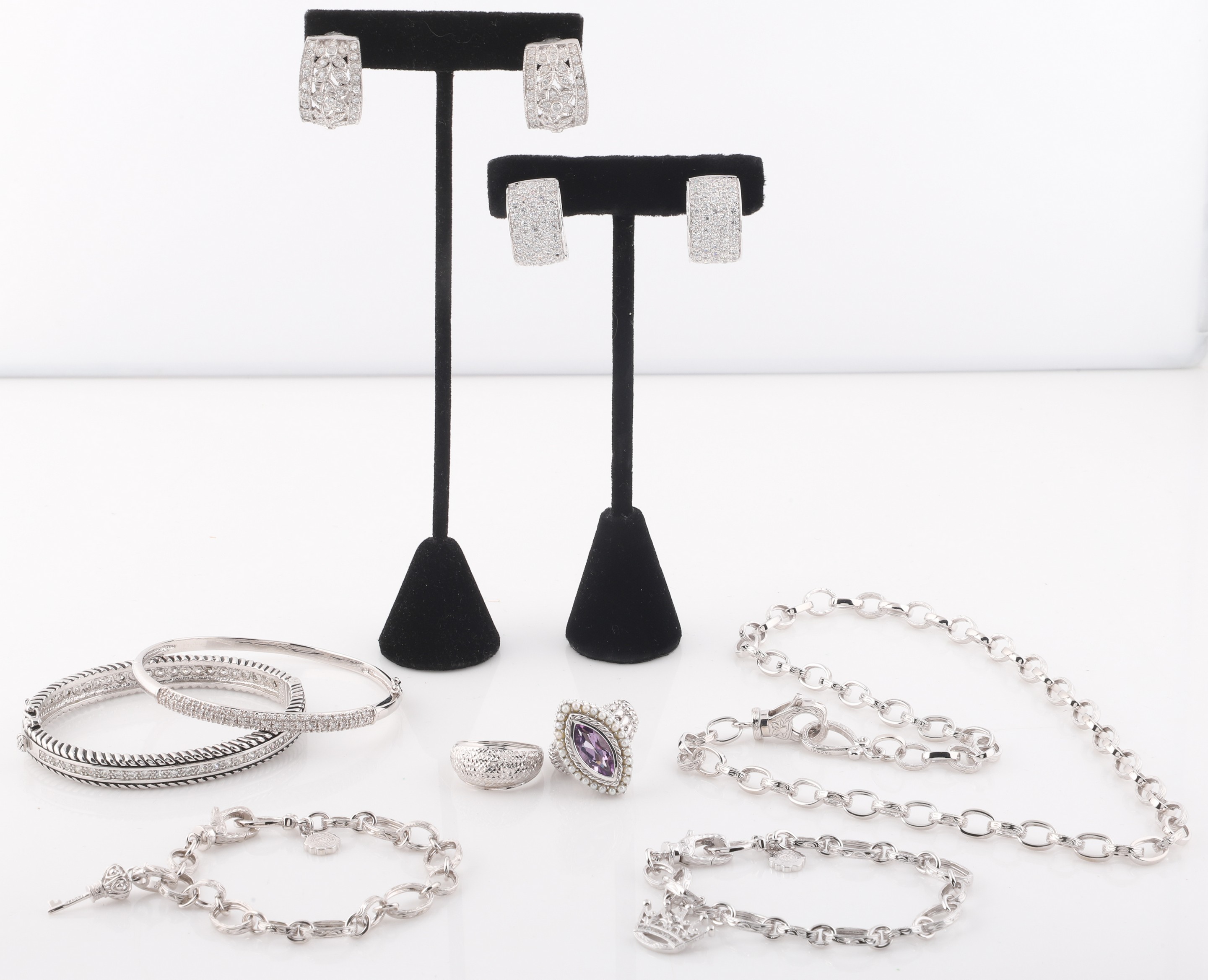 (9) Pc sterling Tacori and style