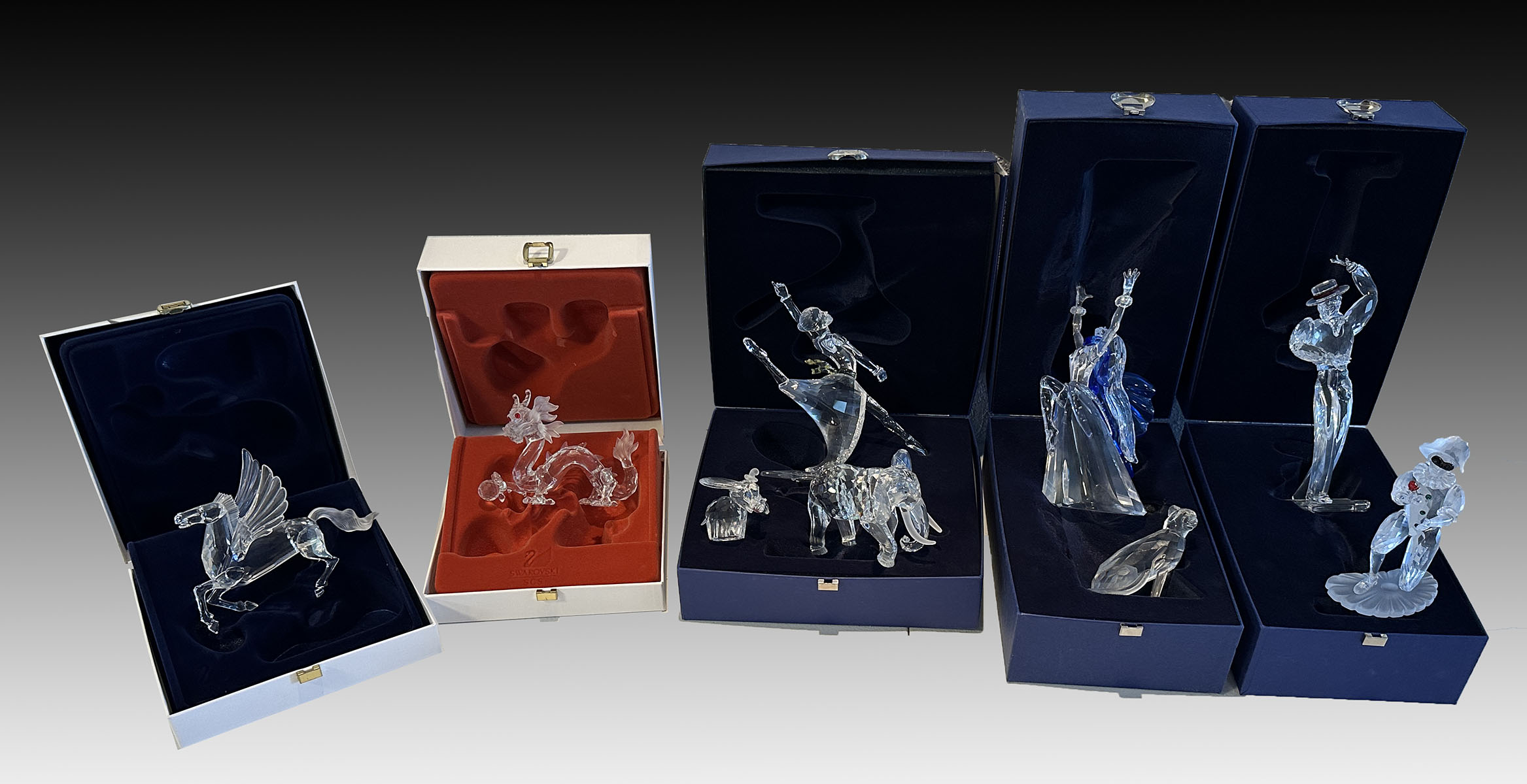 9 PC. SWAROVSKI CRYSTAL FIGURE