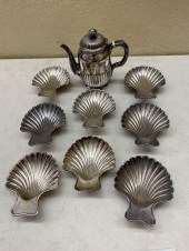 9 PC. TIFFANY AND CO NUT DISHE