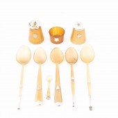 9 PCS, BRITISH HORN AND STERLI