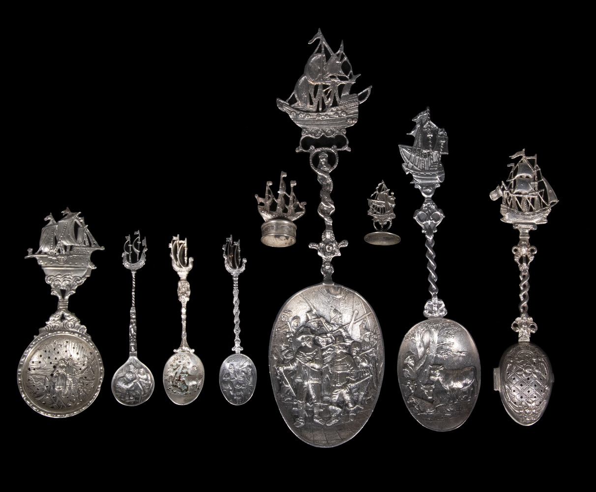 (9 PCS) CONTINENTAL SILVER-PLATE