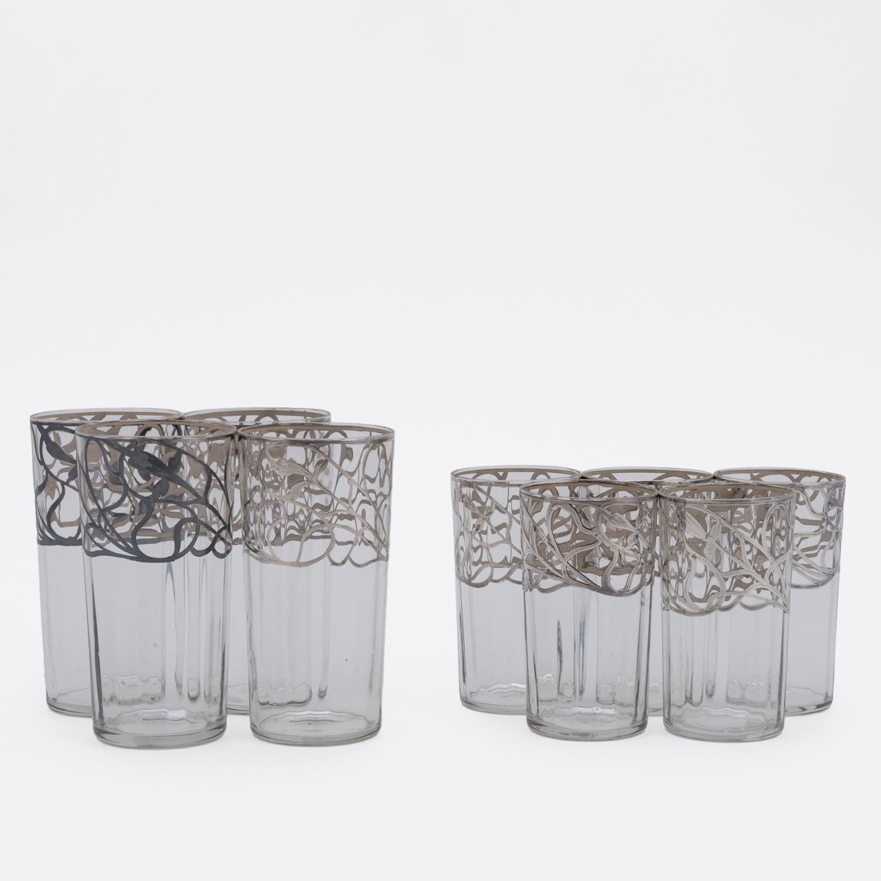 9 PCS, MATCHING SILVER OVERLAY
