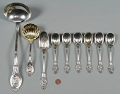 9 PCS MEDALLION SILVER FLATWAR