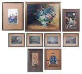9 pcs Paintings and Prints, st