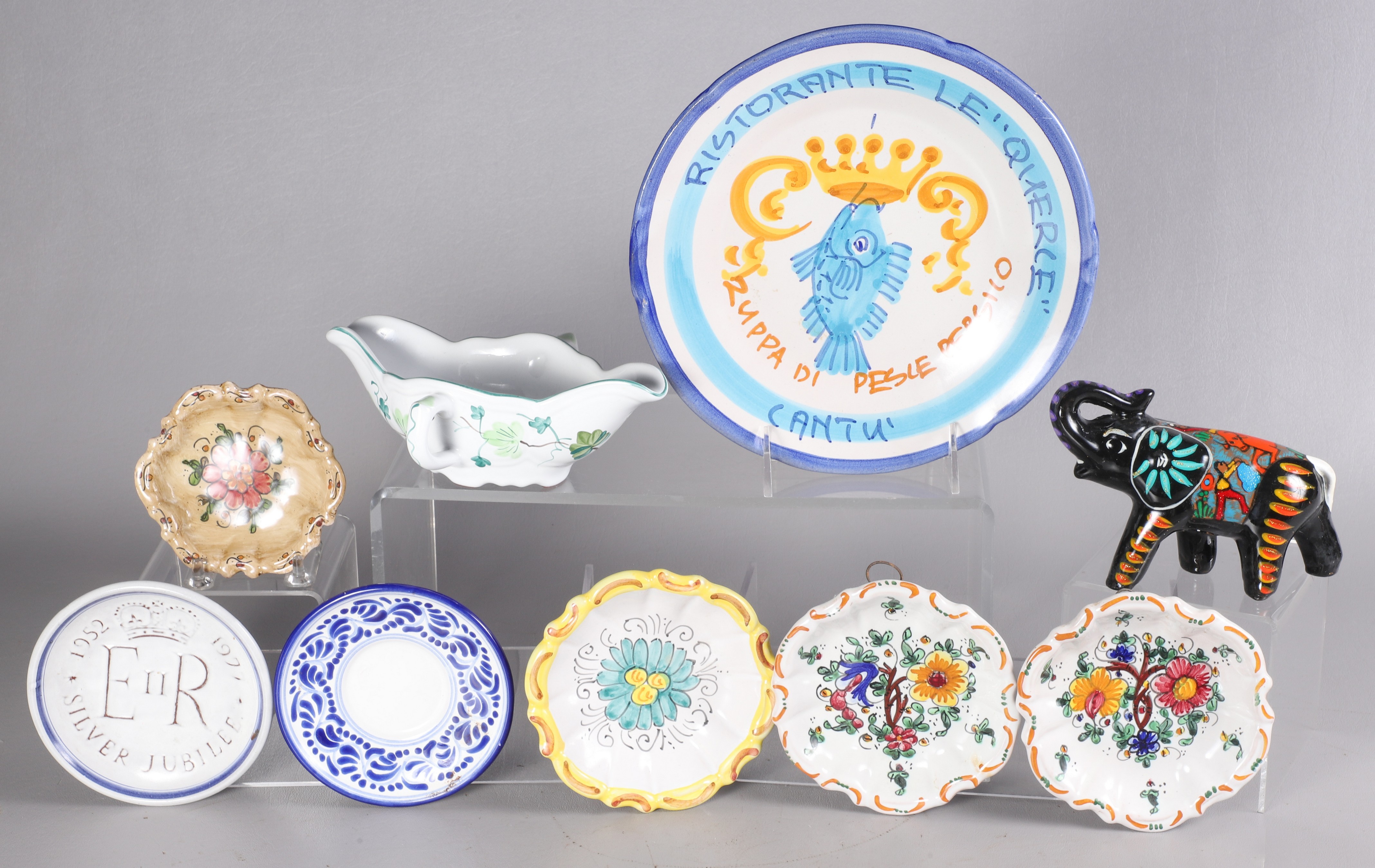 (9) Pcs pottery, c/o Ristorante del