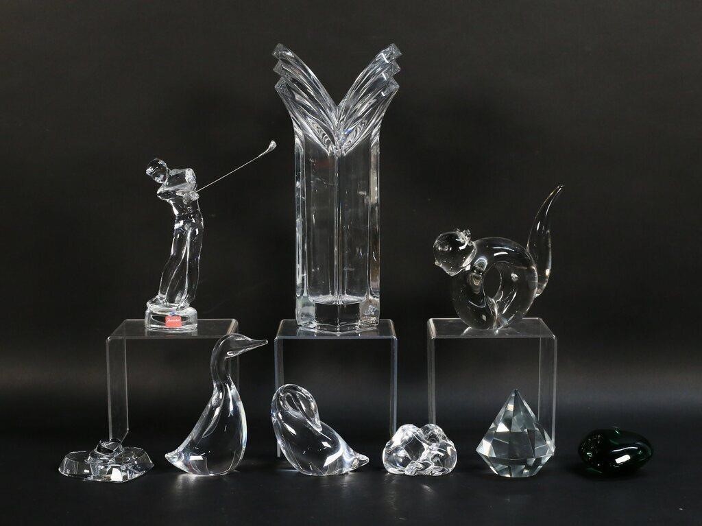 9 PIECE CRYSTAL LOT STEUBEN,