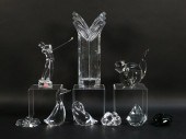 9 PIECE CRYSTAL LOT STEUBEN, B